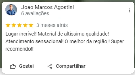 Captura da avaliação de Joao Marcos Agostini
